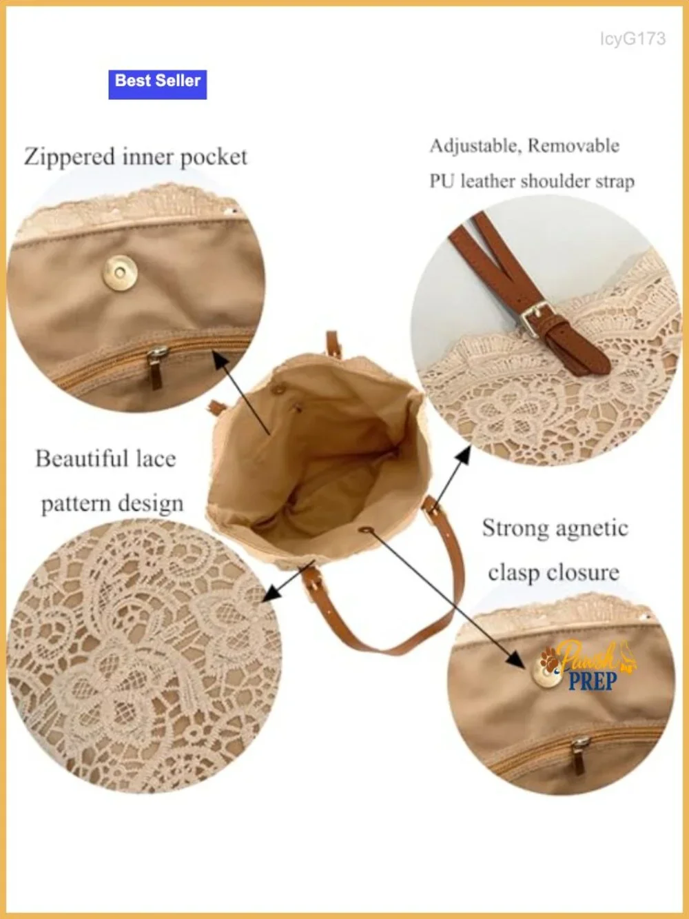 Crochet Mesh Woven Hobo Tote Bag with Removable Strap